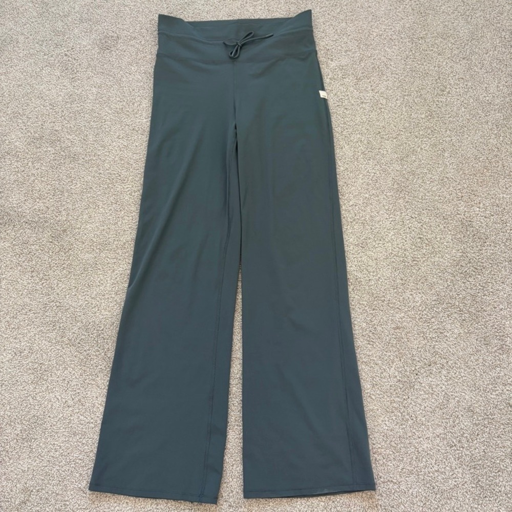 Vuori Wide Leg Pants in Deep Teal